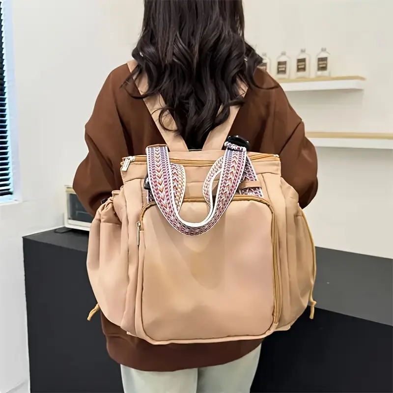 2025 new large-capacity travel bag, maternity and versatile multi-functional handheld backpack, bag, large capacity bag for women, work bag, maternity bag, women s maternity handbag, mom bag large, double bowl bags for women, tote bag for travel, mixed color Product details 2