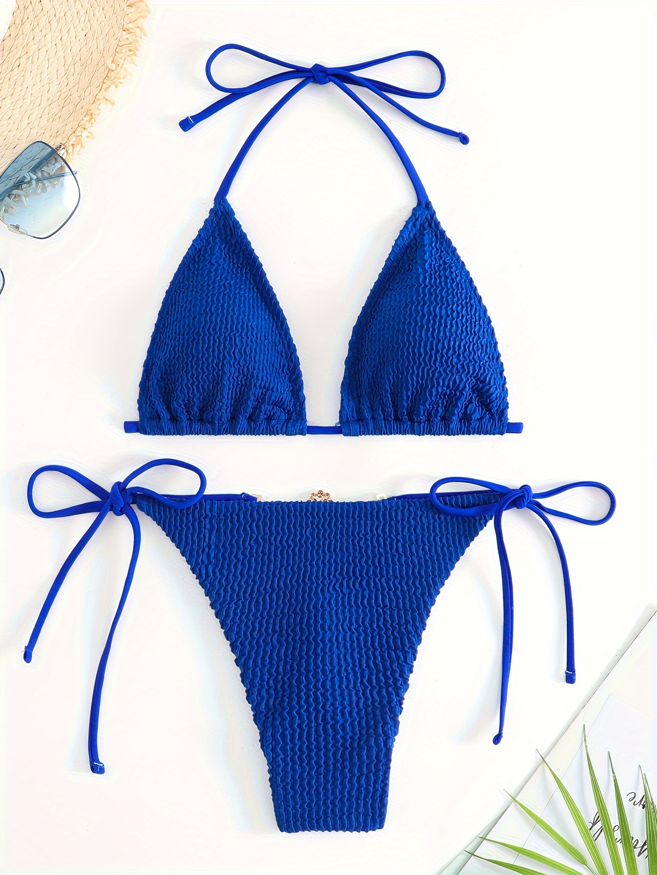 European and American Sexy Solid Color Bikini for Women
