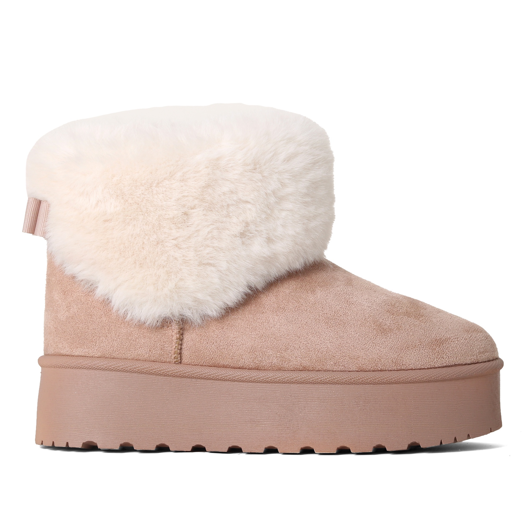 Chic Women's Platform Short Boots with Slip Sole & Stitch Accent