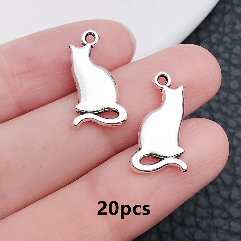 TEMU 20pcs Breloques Chatons Pendentif Halloween Pendentif Bohèmes Ajouts Boucles d'Oreilles Faites Main Collier Pièces de Bijoux 9X17Mm