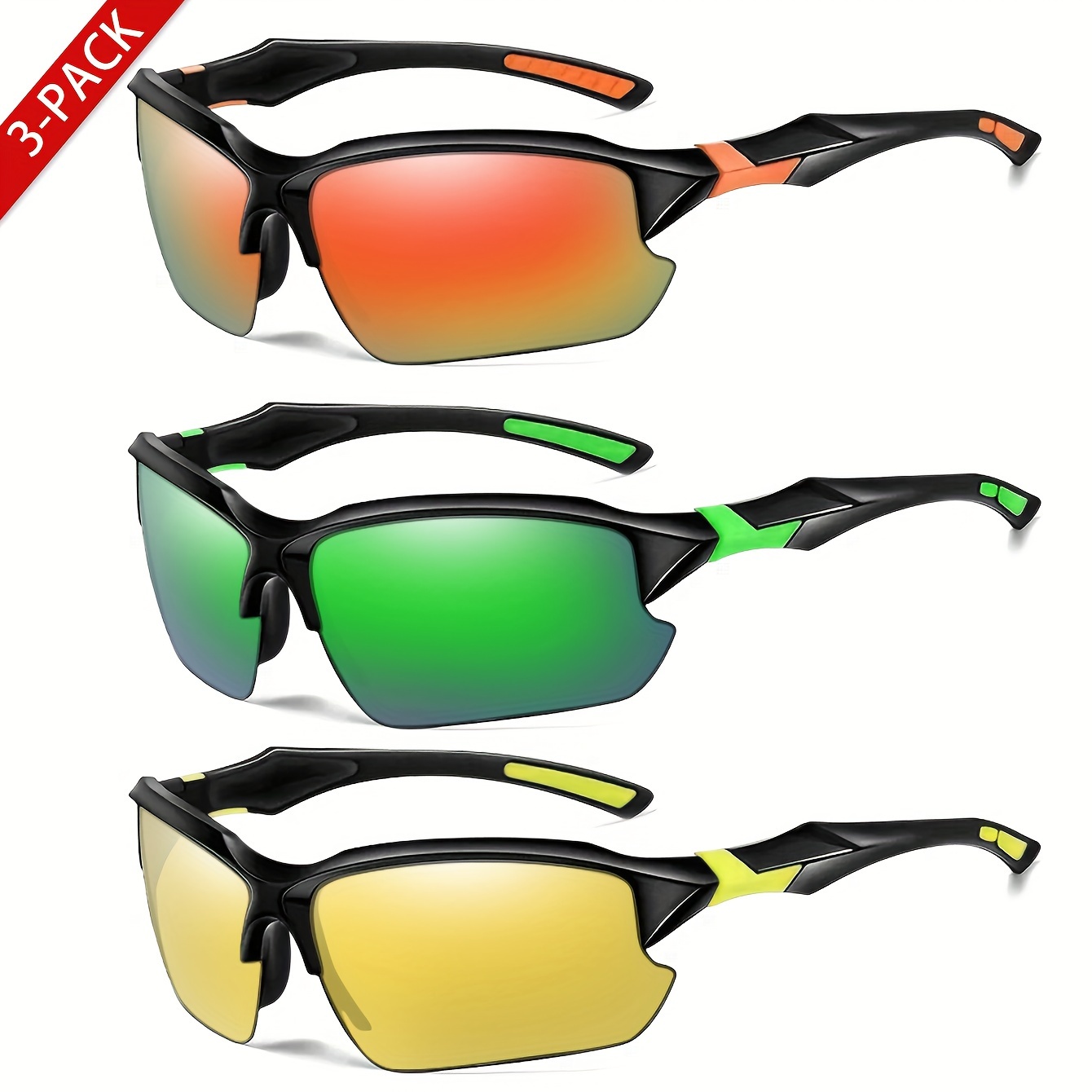 1pc Outdoor Sports Hiking Anti-Uv Sunglasses With Polarized Lens