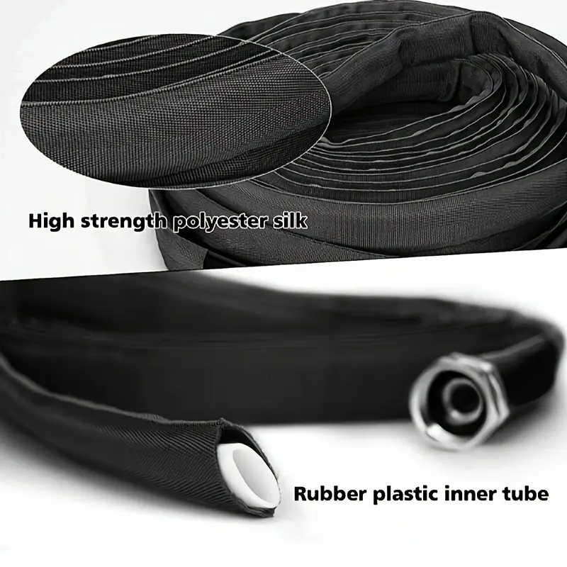 100ft 50ft non expandable garden hose innovative anti kink technology kink free flexible water hose with 10 pattern spray nozzle 3 4 brass connectors leak proof non hose covering fabric for lawn yard car washing and outdoor use Product details 3