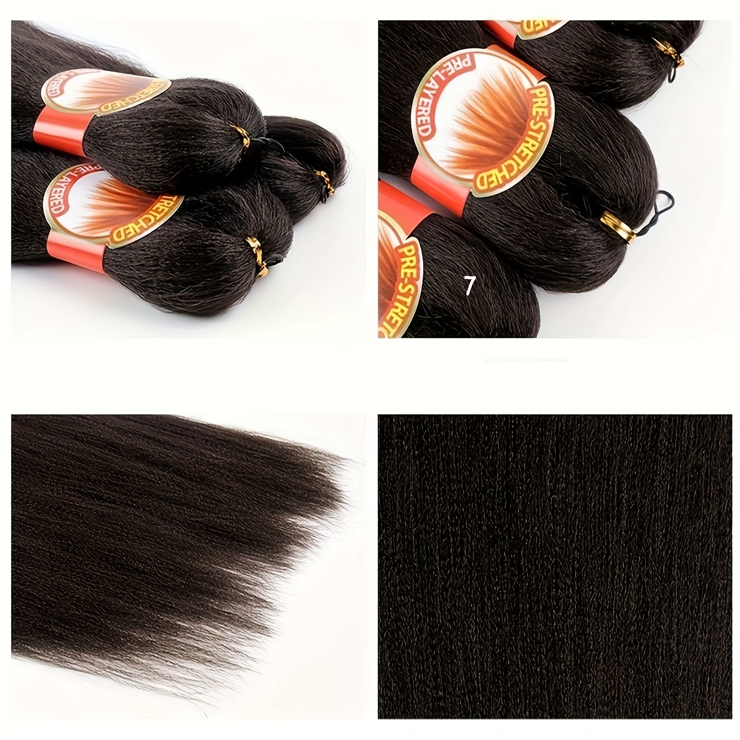     pre stretched braided hair 3x   58 inches kanekalon fire resistant smooth cornrow weave synthetic crochet hair extensions for men and women all   details 4