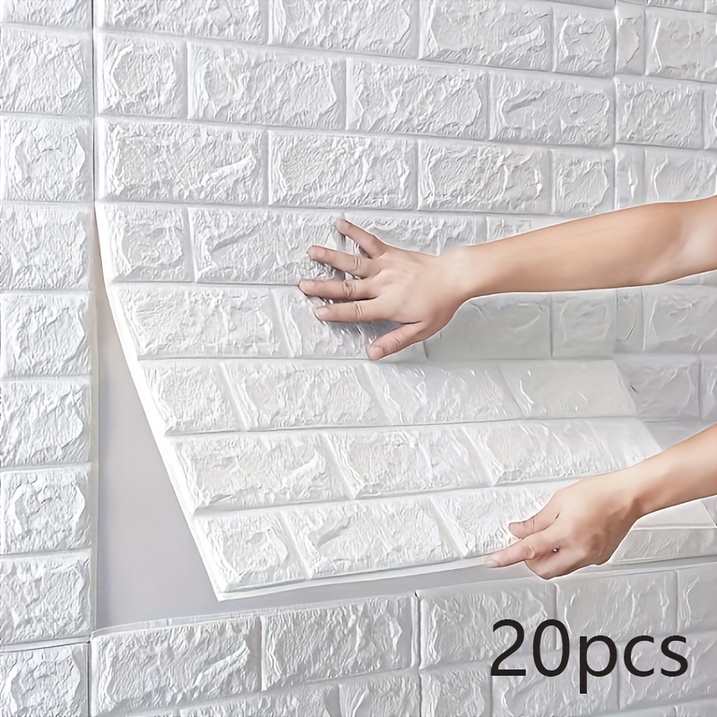 20 3d wall tile stickers self   waterproof foam   and stick washable and cuttable striped glitter matte surface suitable for   room bathroom hallway   decoration bathroom wall stickers