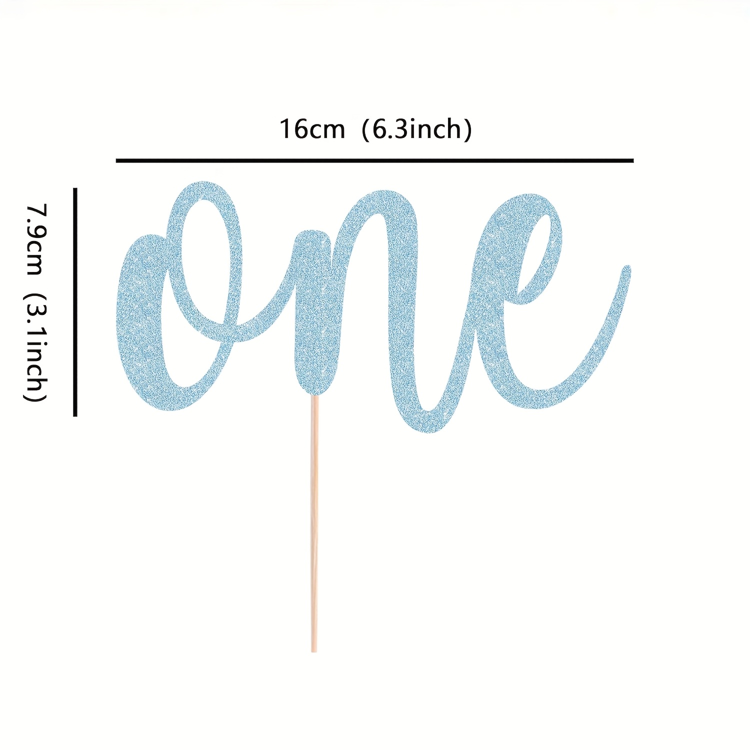 A Sparkling 1 Cake Topper For Birthday Party, Gender Reveal Party, And Shower Cake Decoration, Halloween, Christmas