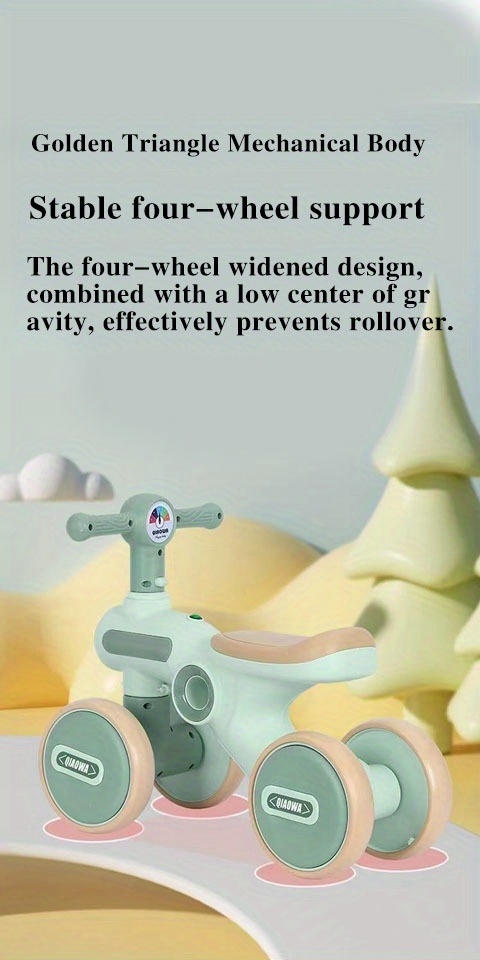 portable baby walker kids   balance bike with fun lights music and comfortable seat   balance bike indoor outdoor use     holiday gifts childrens birthday gift halloween easter gift Product details 6