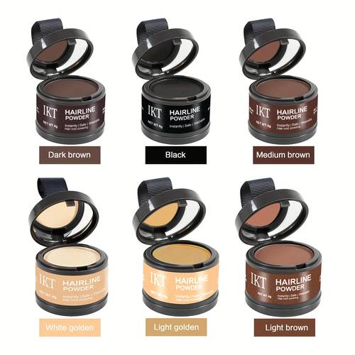 hairline powder instant hairline enhancer and root concealer with natural end ideal for thinning hair sponge applicator portable size