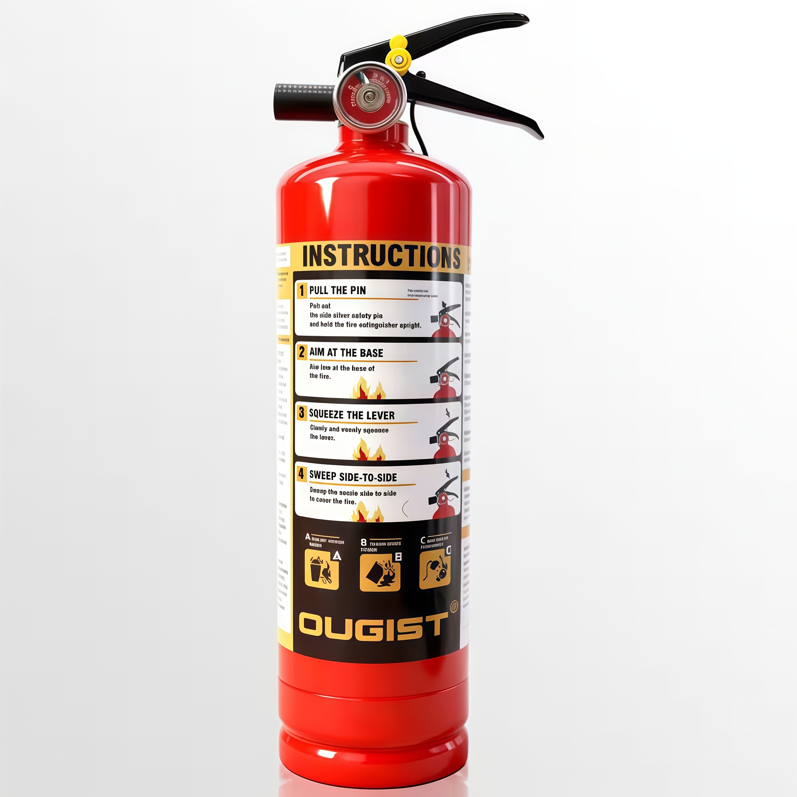 TEMU Portable 1l Fire Extinguisher | Dual Use For , Precise Valve Control, Wide Spray Coverage, Easy To Operate, Metal