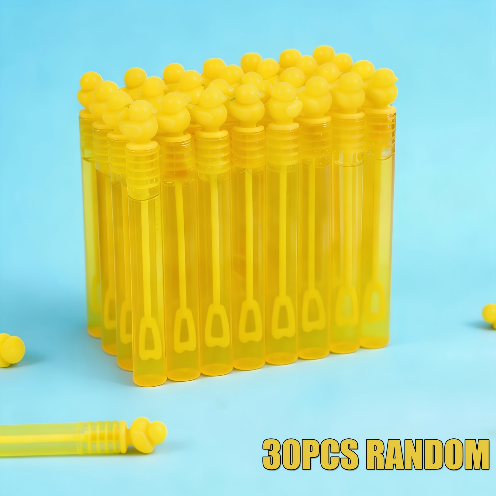 TEMU 30pcs Duck Bubble Wands, No Bubble Solution Included, Bubbles For Kids Party Favors, Treasure Box Toys For Classroom, Kids Toys For Girls Boys,