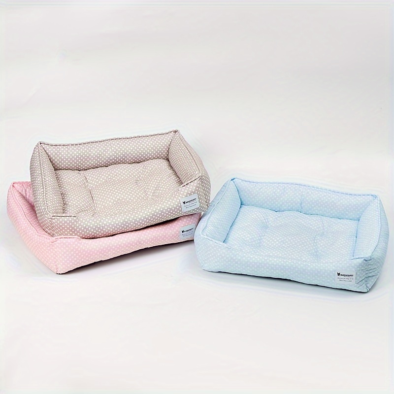 1pc korean style pet bed for   checkered   removable washable sleeping mat   for pets Product details 2