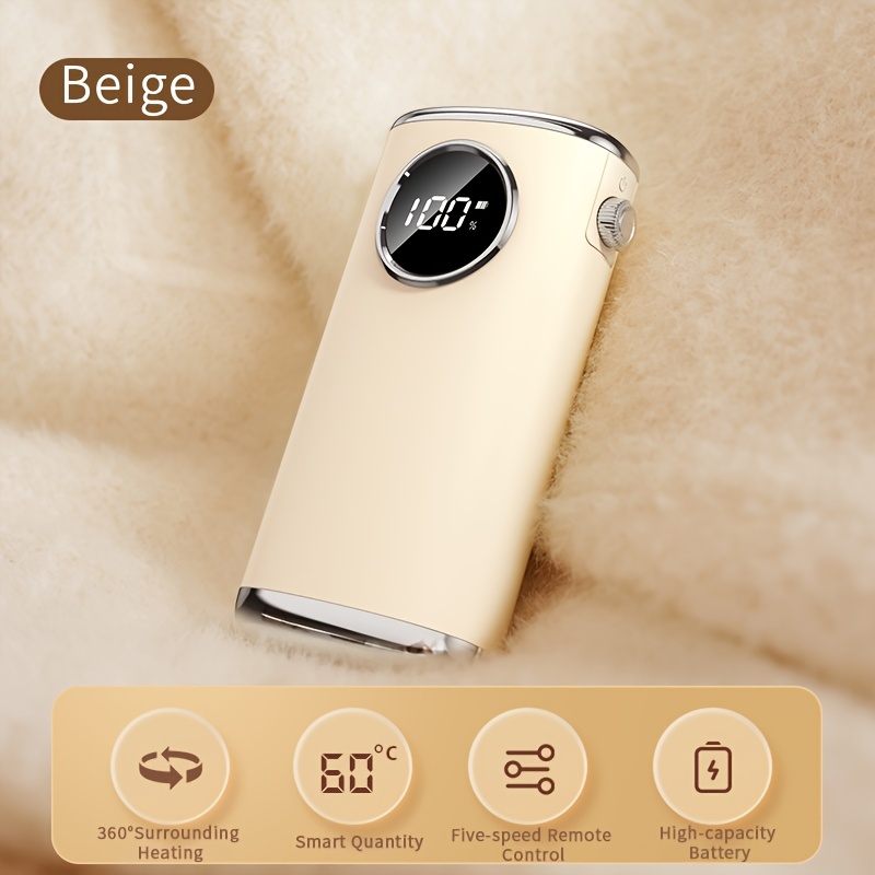 TEMU A Compact, Rechargeable Handheld Warmer That Up Quickly, Featuring A Digital Display. This Reusable Electric Hand Warmer Is Perfect For Outdoor
