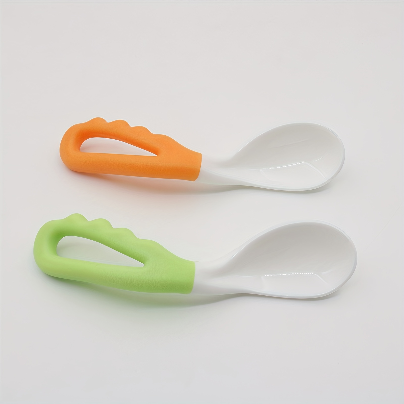 2/4pcs Spoons, Training Feeding For And, Spoons With Handle, Heat-resistant, Ideal For, (green/orange)