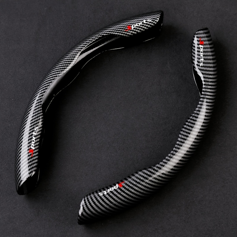 TEMU Carbon Fiber Car Steering Wheel Protective Cover 2-pack Sport Version