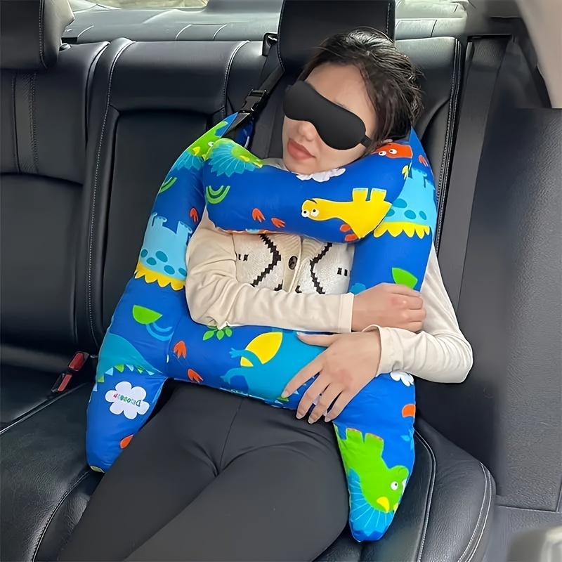 Kids Comfort Car Travel Pillow Soft Polyester Filled H Shaped Neck Support for Safe