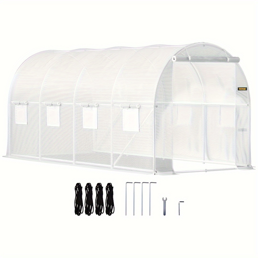 

15x7x7' Walk-in Tunnel Greenhouse - Galvanized Steel Frame & Waterproof Cover | Durable & Spacious | Ideal For Gardening & Plant Protection | Year-round Use | Quick & Easy Assembly