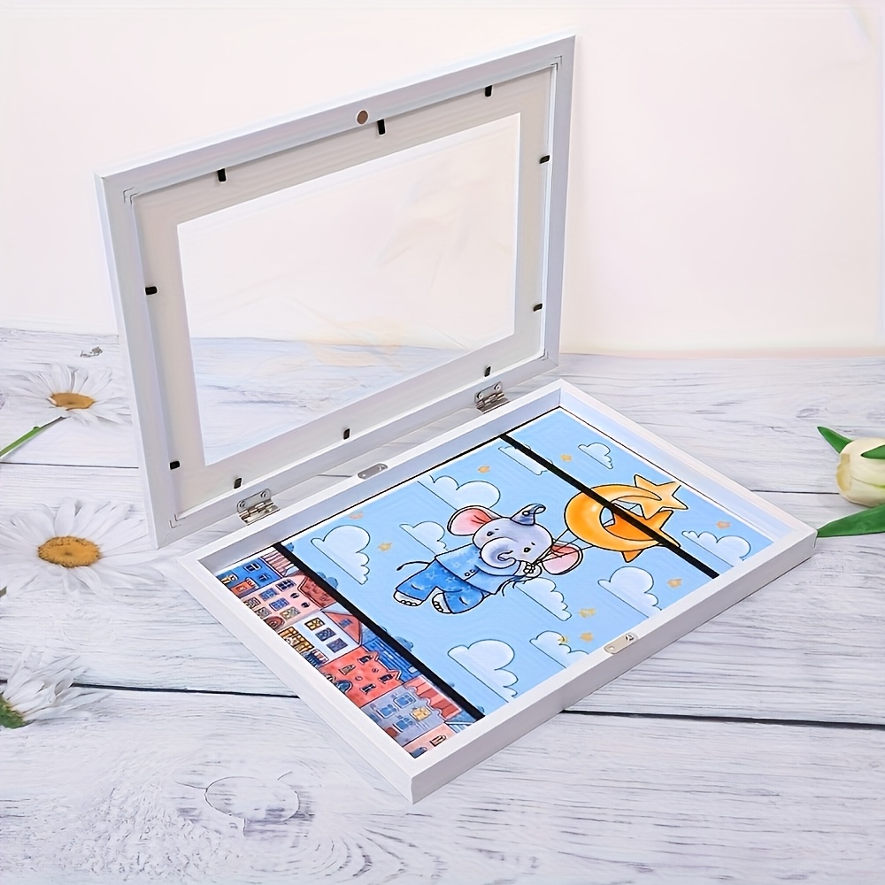 A4 Art Frame With Foldable - Cartoon Style, Front-opening Photo Holder, Great For Home And Office Decoration, Perfect Birthday Present, Ornaments