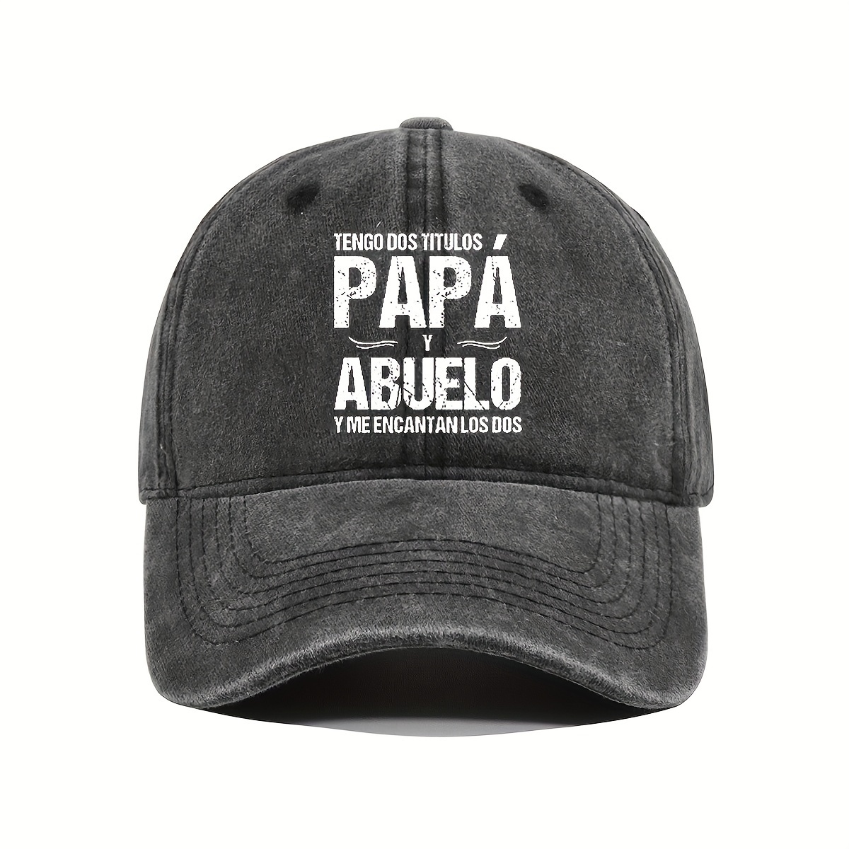 

Cool Hippie Curved Brim Baseball Cap, Papa Abuelo Print Distressed Cotton Trucker Hat, Snapback Hat For Casual Leisure Outdoor Sports