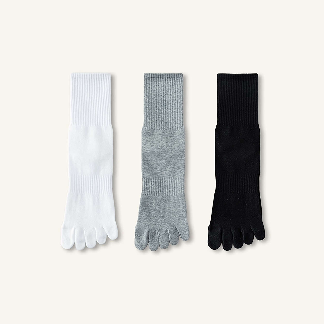 TEMU 3/5 di calzini a da donna, calzini sportivi professionali a met� polpaccio con assorbimento degli urti, calzini a separate semplici, eleganti e