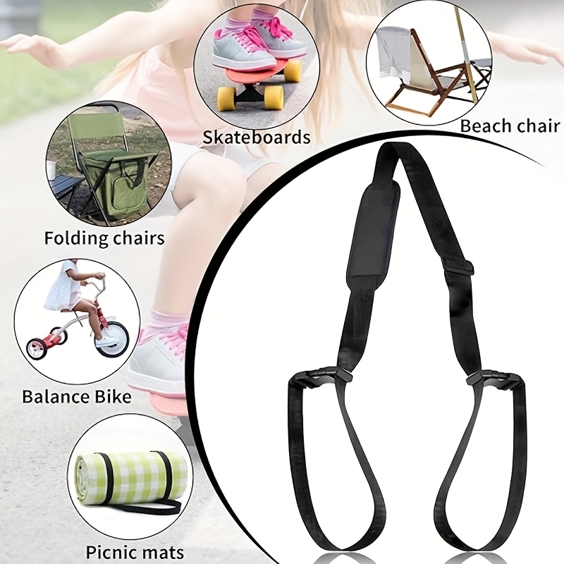 2pcs adjustable black beach folding chair strap Temu United