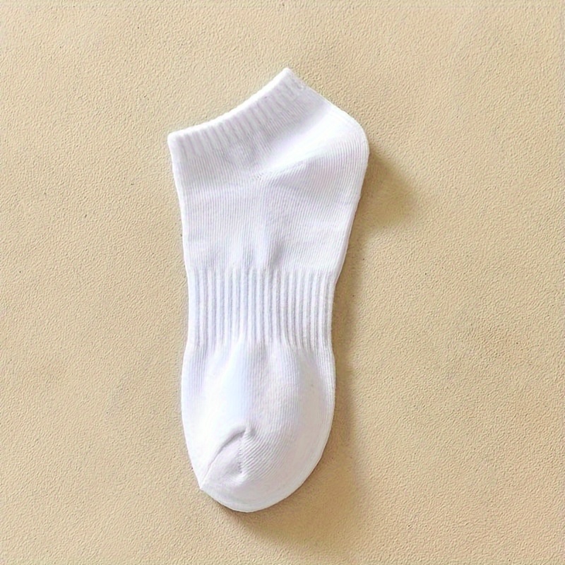 10 Pairs of Mixed Color Short Socks - YZ - Pure Black and White Comfortable Spring/Summer Matching Set