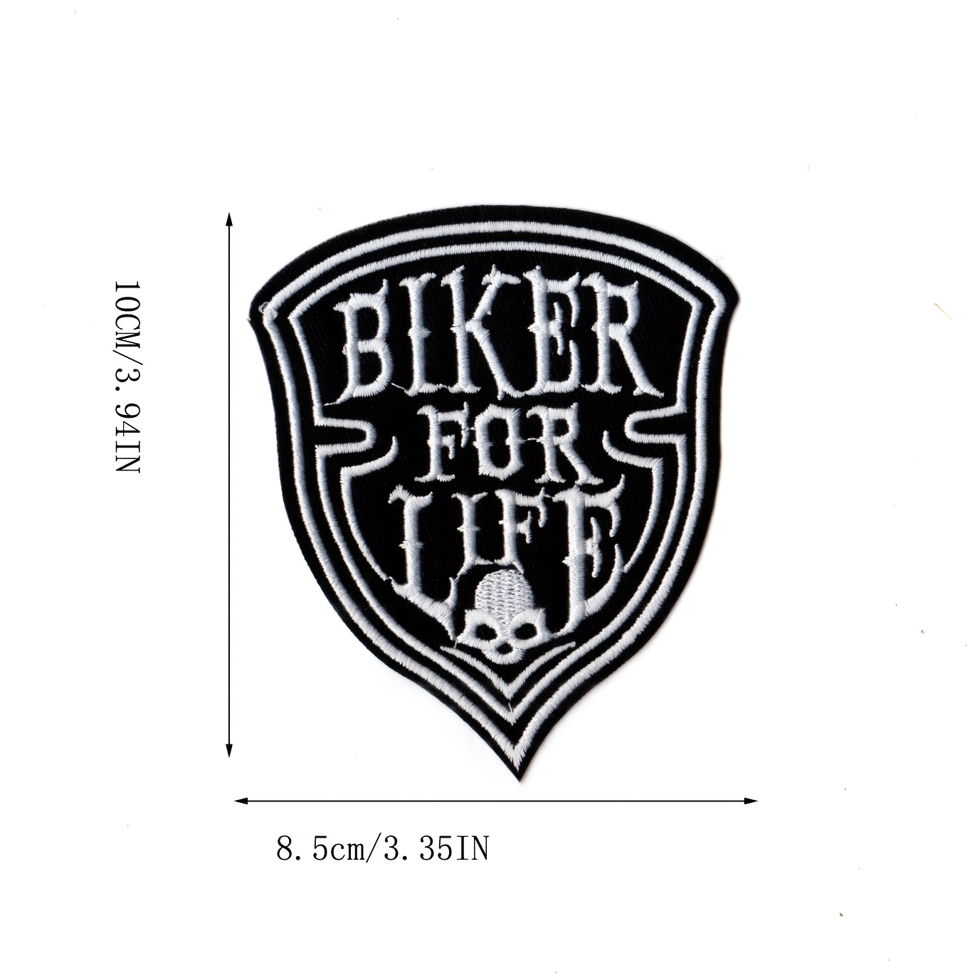 TEMU Parche bordado "", con respaldo de adhesivo termofusible - de motocicleta y negro, para decoración y