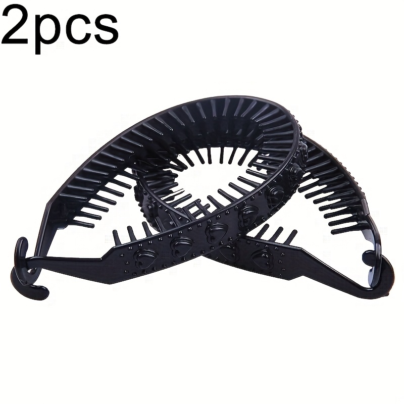 TEMU Black Hair Clips With - Secure Hold For Buns, Ponytails, And Updos, Ideal For Long And Medium Hair, Perfect For Styling And Organizing, Hair