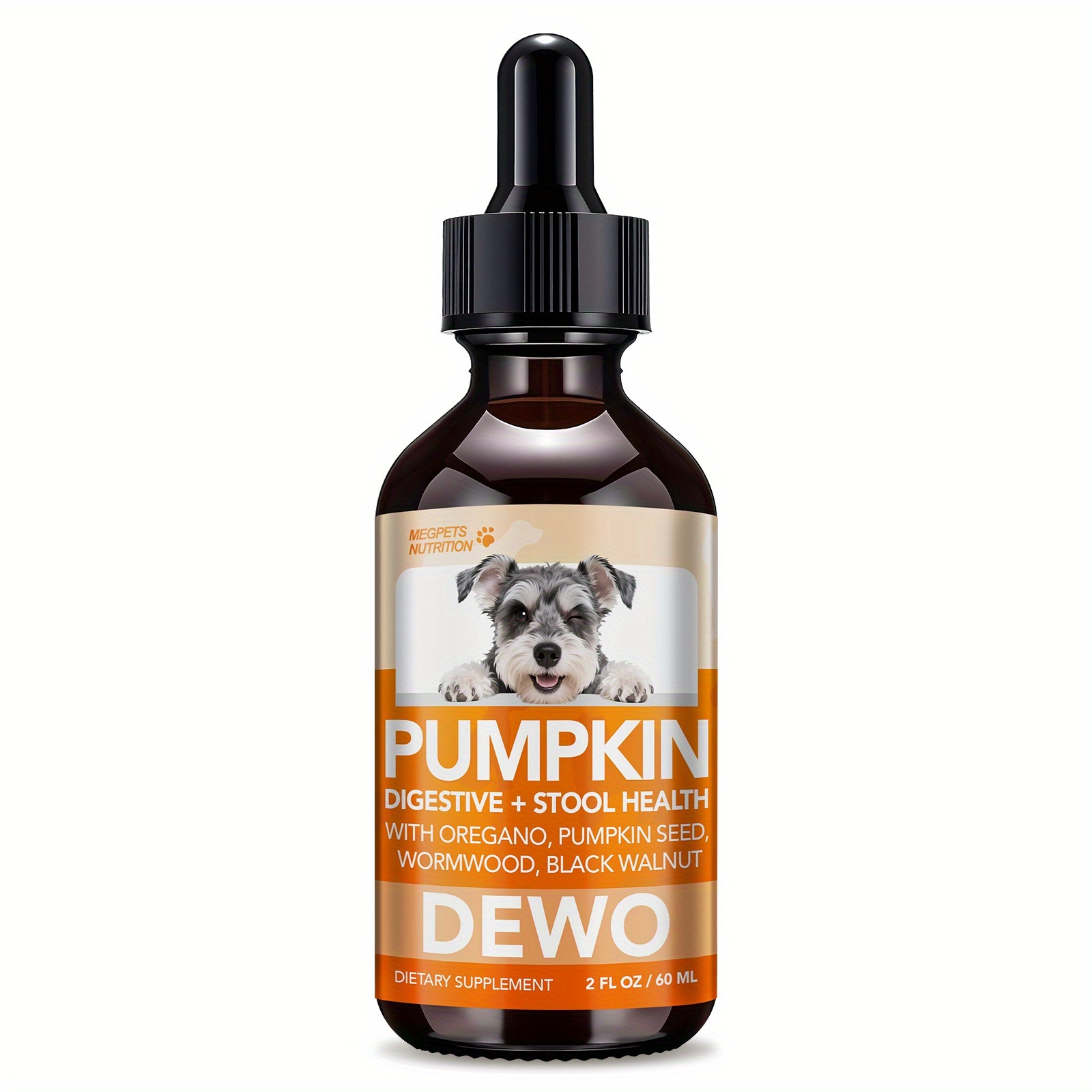 Gut Wellness & Digestive Issues Supplement Drops For Pets- Balance& Intestinal And Overall Vitality With & Pumpkin Seed- -natural And Effective- 2fl.oz