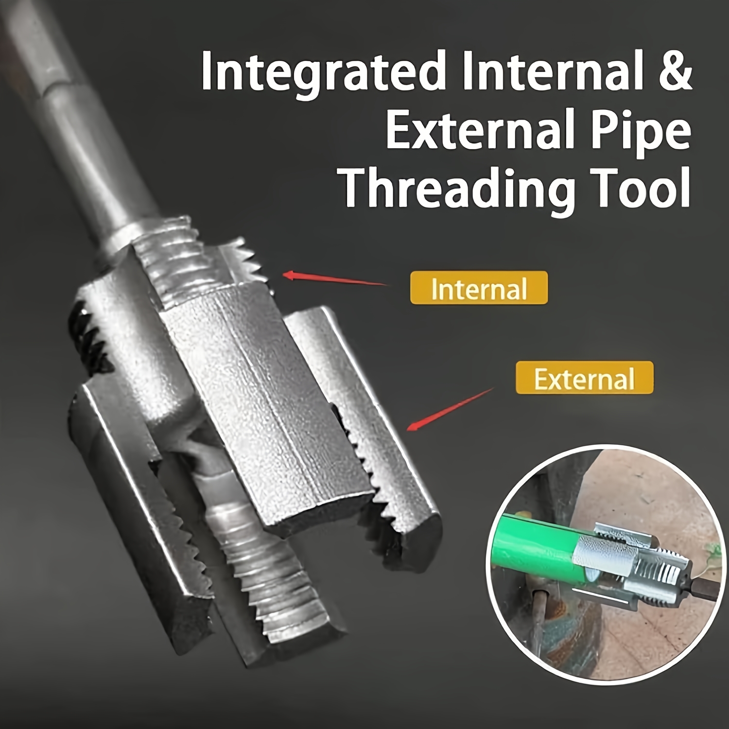 2025 Pipe Threading Tool for Internal and External Threads