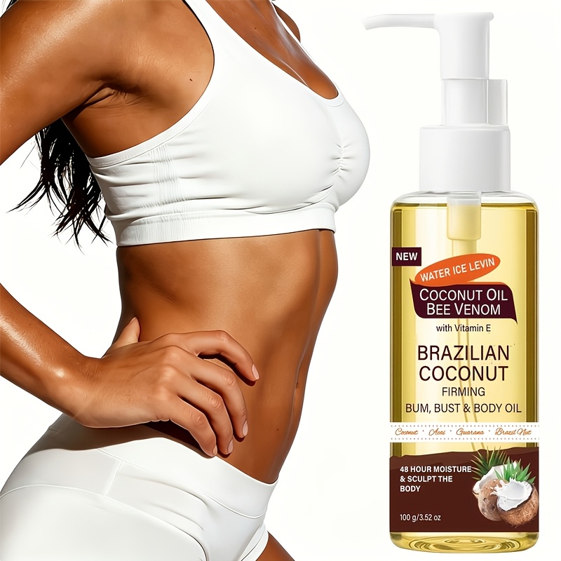Coconut Oil Bee Venom Body Firming Massage Oil,3-Second Quick Absorption, Tightens and Lifts Skin, Natural Ingredients,