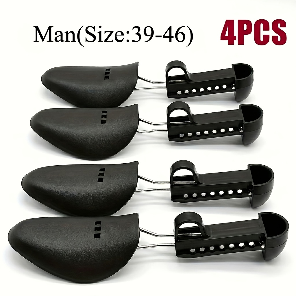 TEMU 4pcs Plastic Adjustable Shoe Trees, Prevent Sneakers And Leather Boots From Deforming And Wrinkling, Suitable For Men's And Women's Shoes,