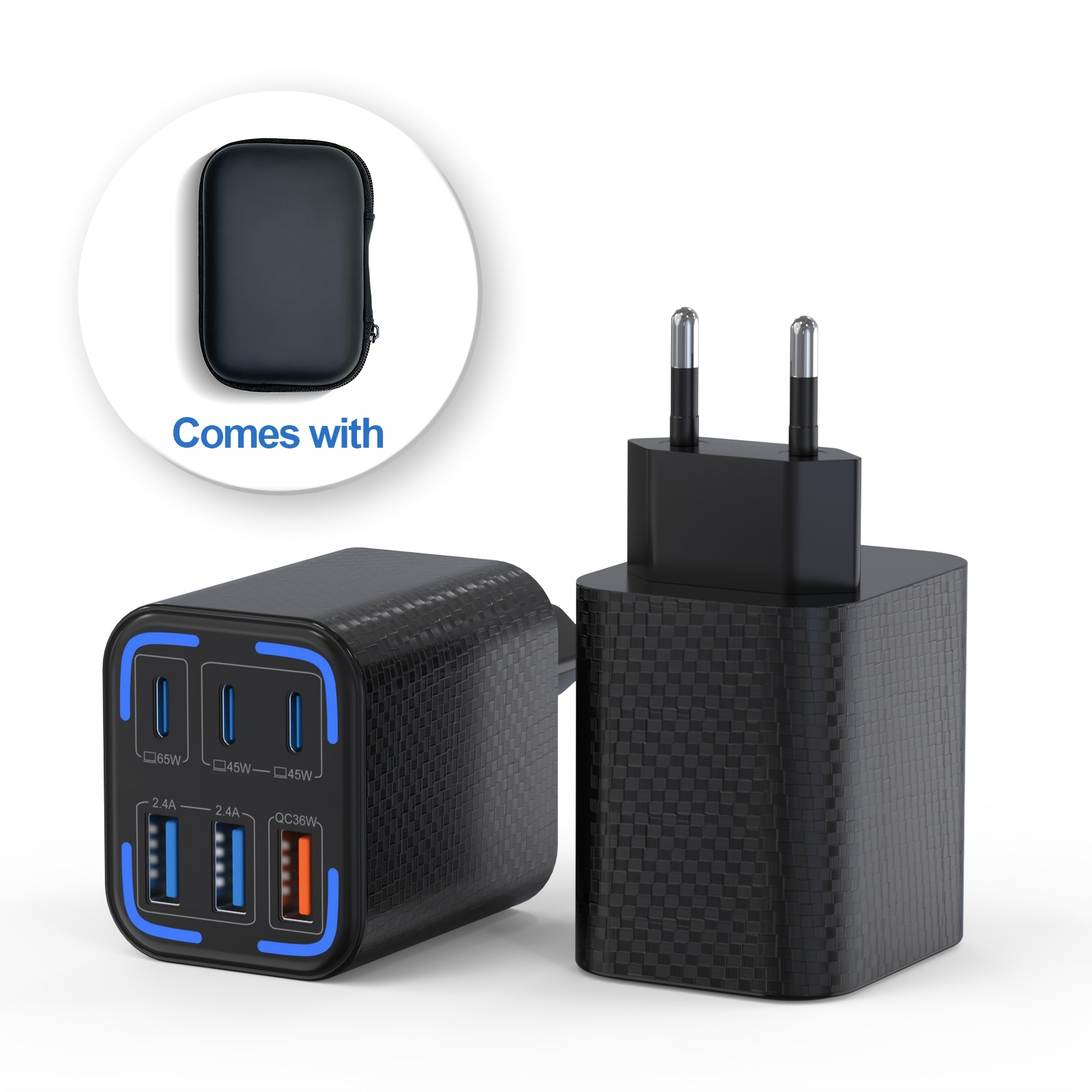Image of Usb C Charger - 65w Super Fast Charging, Pps 6-port Fast Charger For /air, Ipad Pro, Iphone 17 16 15 14/pro Max, For Ultra/s24, 20, Laptops And Other Electronic Devices For Fast Charging Charger