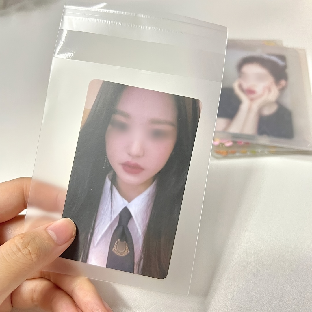 TEMU 50pcs Clear Plastic Self-sealing Bags - Ideal For Stickers, Photos, And Small Accessories - Durable Polypropylene Material, Craft Storage Solution clear Plastic Bags secure Closure, Storage Bags