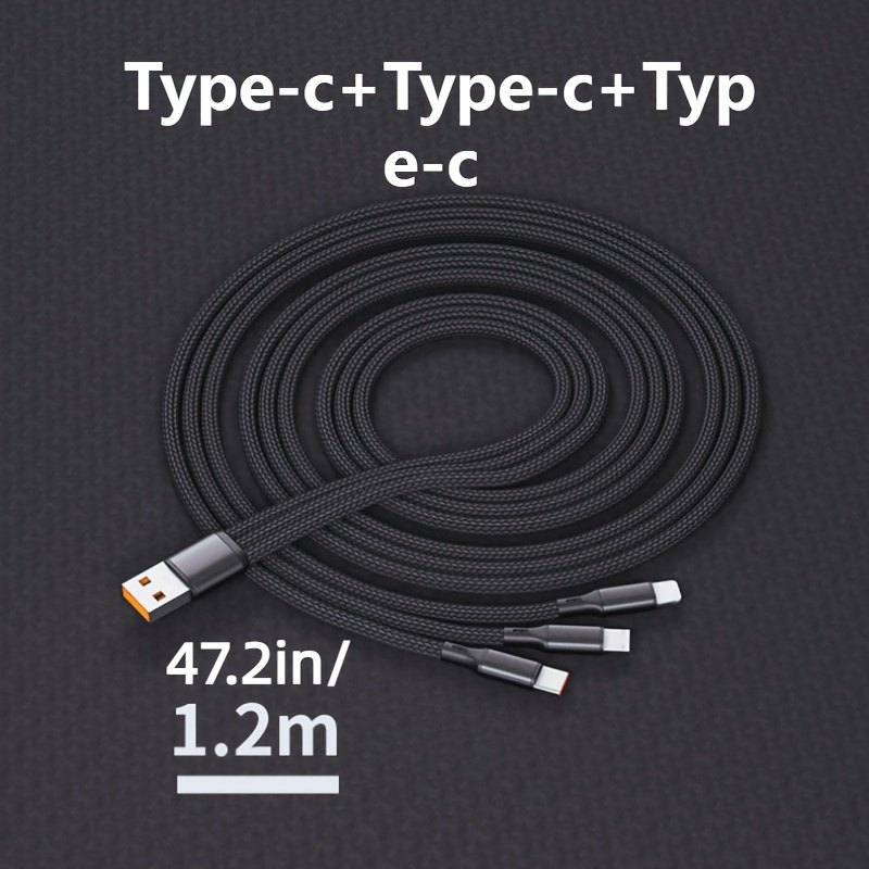 [Paquete de 2, 1 pie] Cable USB tipo C corto, cargador USB-C portátil,  cable de carga rápida trenzado de nailon compatible con iPhone 15/15 Pro  Max