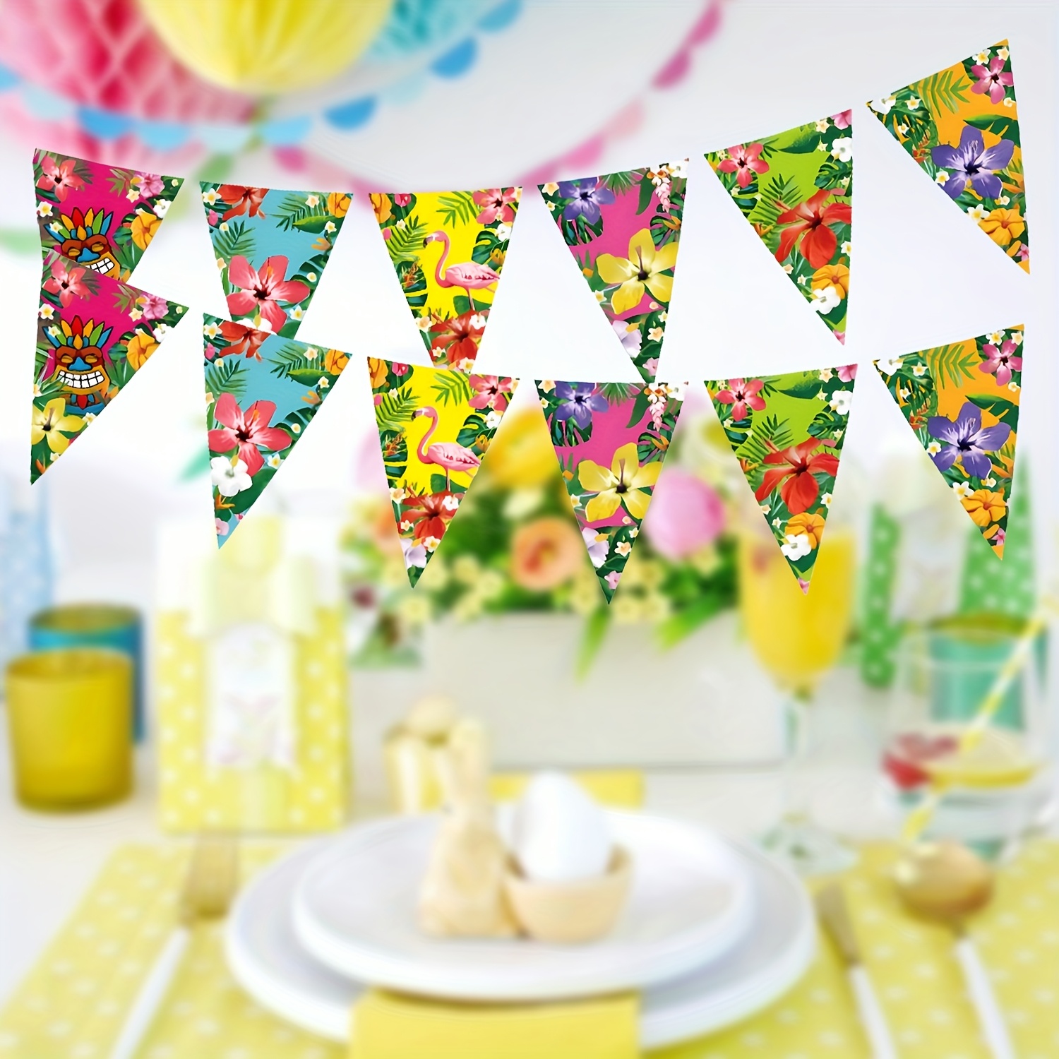 Happy Birthday Banner Sommer Strand Thema - Girlande Mit Flip-Flop-Motiven Für Partydeko
