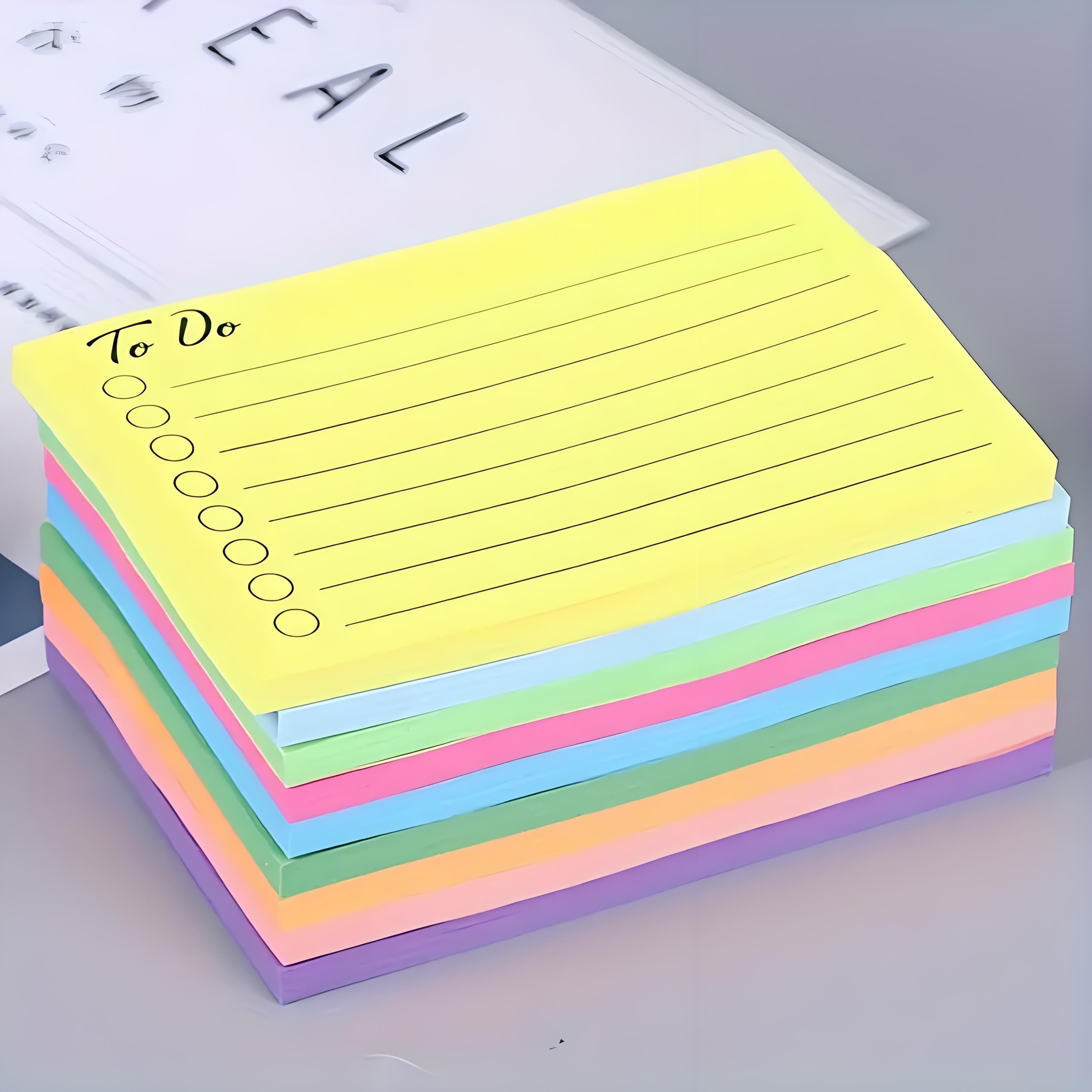 

1/5pcs 50-sheet Notes Pad With Date Markers - Self-adhesive, Lined, And Reusable For Planner, Memo, To-do List, And - Home, Office, And School Supplies