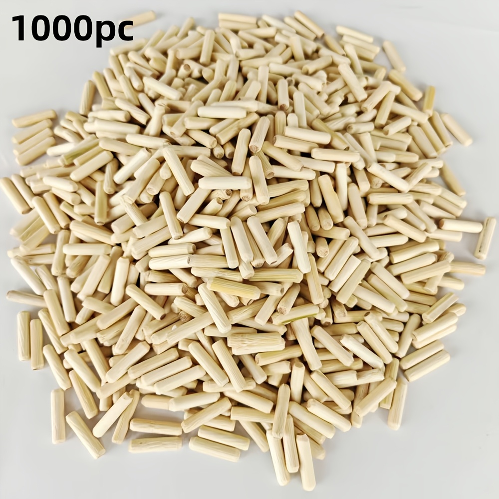artikel foto 1000 stuks bamboe dowel pins, 6 x 25mm ronde bamboe staven ronde bamboe kiezelstenen, houtbewerking huis positionering   plug fittings
