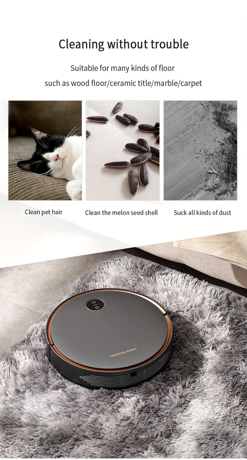 2 in 1 robot vacuum cleaner self charging robotic vacuums for pet hair hard floors low pile carpets us details 4