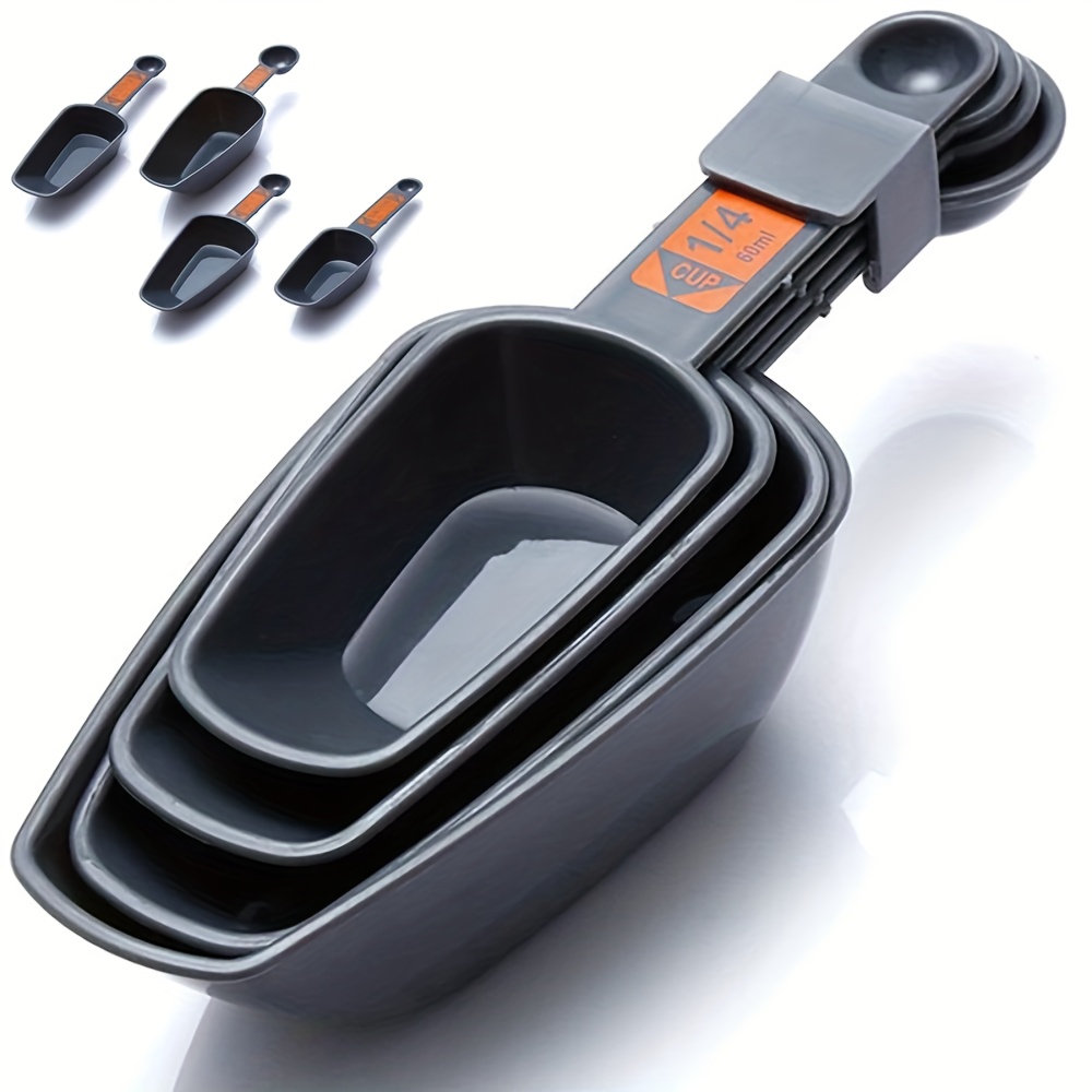 Image of This 4pcs Measuring Spoon Set Is Perfect For Measuring Wet And Dry Ingredients , Keeping Them Organized. Baking And Cooking Tools A Of Options