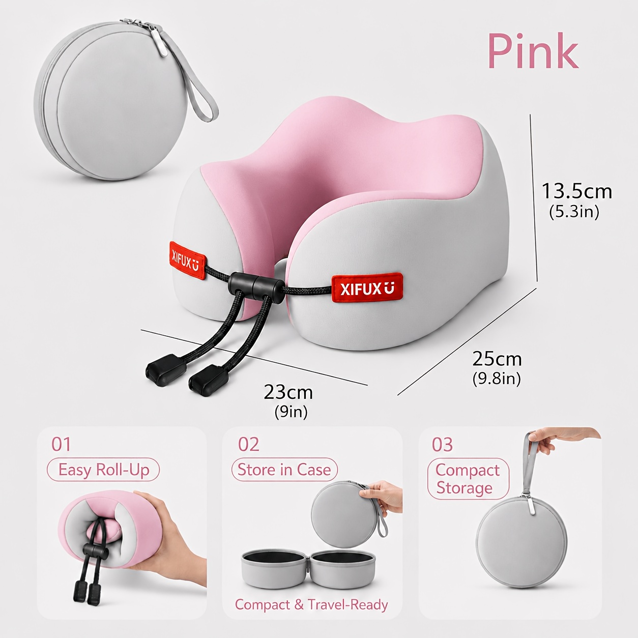 Portable U-shaped Neck Pillow, Lightweight Foldable Travel Pillow, Use, -friendly Breathable, Neck Pillow, Suitable For Airplane, Car, Train, Office Nap, Home, Travel, Outdoor Camping