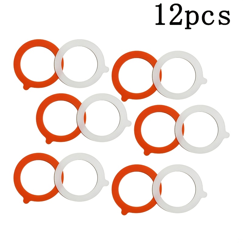 6/12pcs Silicone O-ring Sealing Gasket, 3.75 Inches Airtight Jar Gaskets, Replacement Gasket