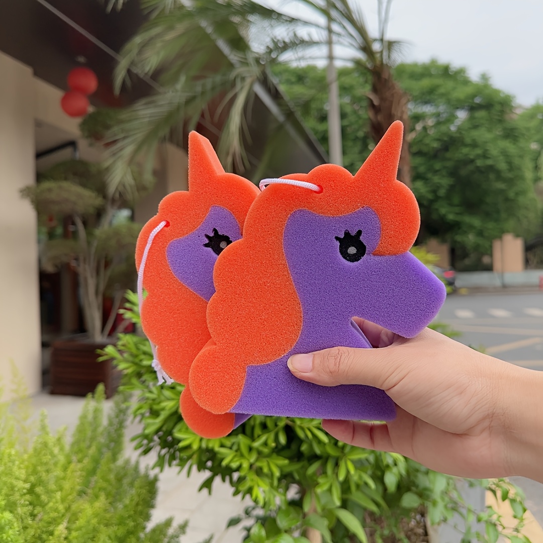 2-Pack Unicorn Themed Bath Sponge, Multi-Color Options