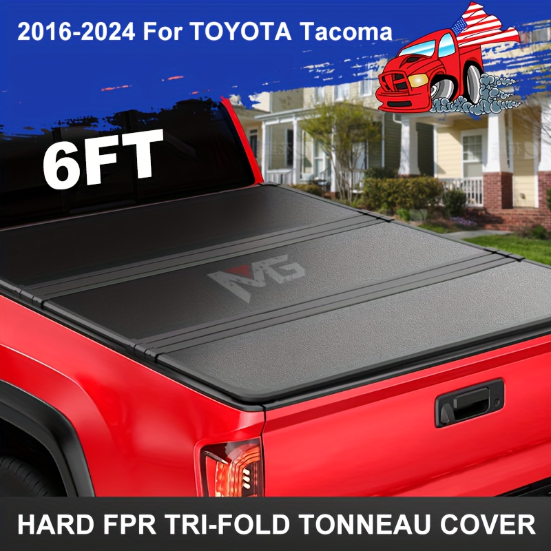 

Tri- Tonneau Fits Toyota Tacoma 2016-2024 6ft (73.7in) Bed W/ | |