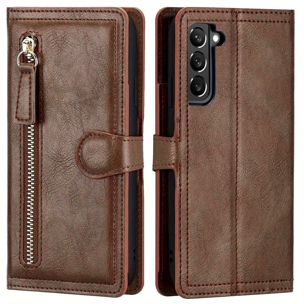 phone case wallet case for samsung s25 ultra s25 s24 plus s23 s22 s22 s21 fe cover luxury faux leather zipper flip artificial leather card holder case for galaxy s24 ultra s23 plus s24 s23 s21 s25ultra s25plus s24ultra s24plus s23ultra s23plu