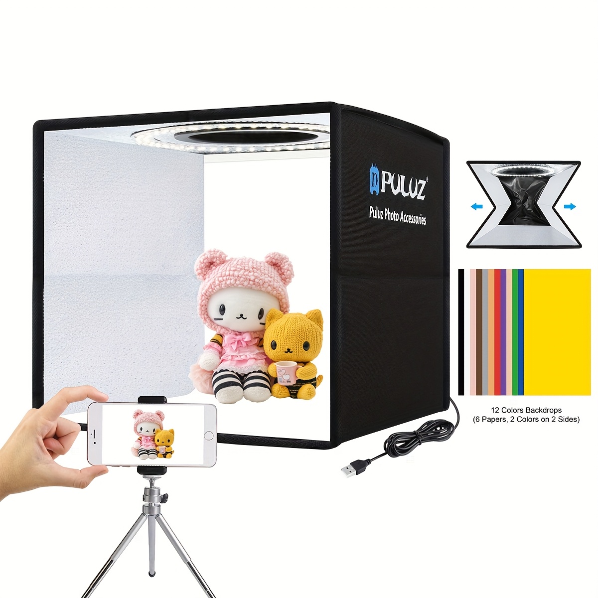 Photo Box Quick Install Foldable Portable Studio Kit With Soft