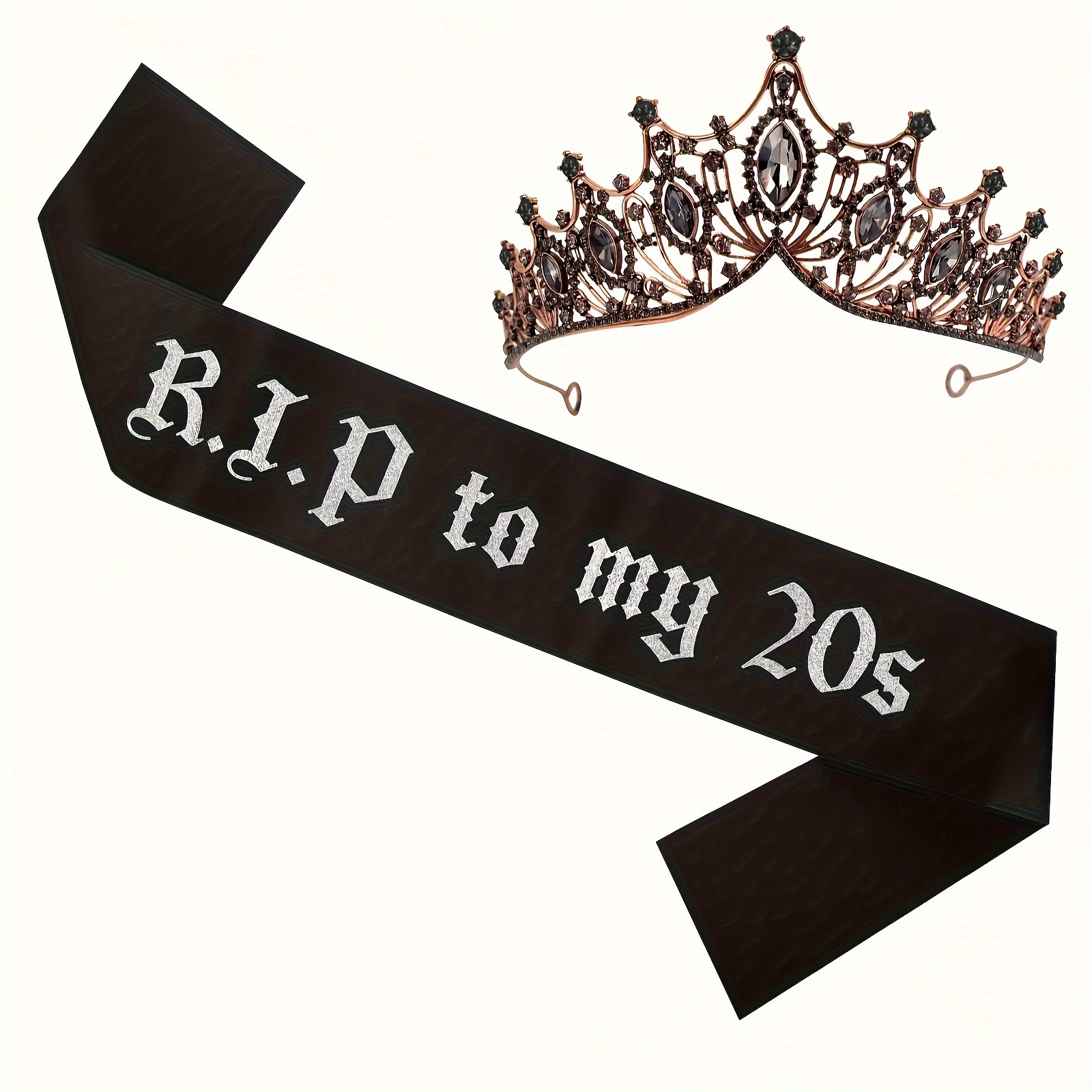 Set Festa 60° Compleanno - Fascia E Diadema Oro Rosa - Per Donne - Foto 2