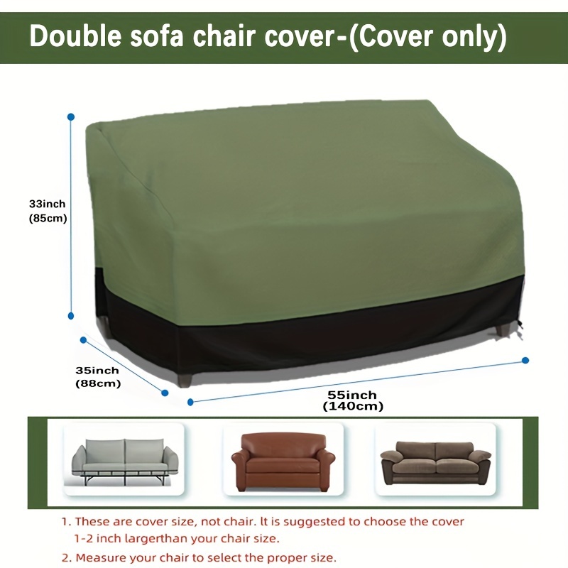 E-shop 1 Stück Hochwertige Outdoor-Sofabezug mit Vollabdeckung & Doppelseitig, Schweres Gewebe, Ganzjahres-Schutz für L-Form, Zweisitzer, Sofa -