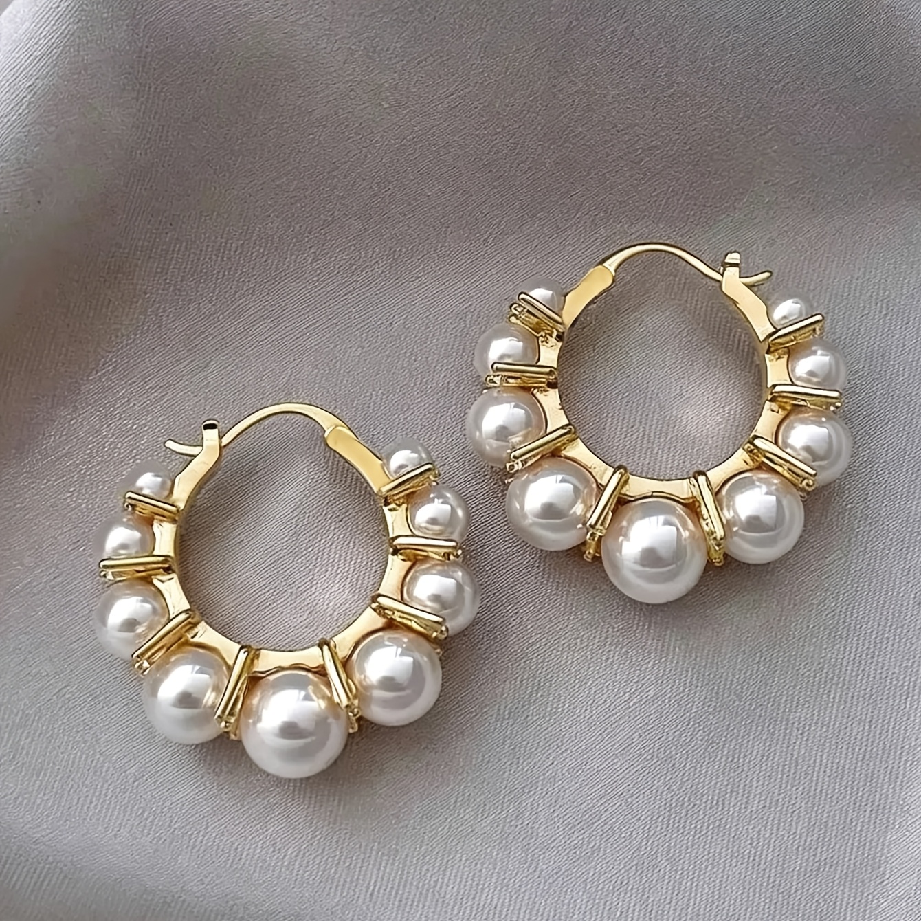 TEMU 1 Pair Of Vintage Elegant, Simple, And Stylish Women's Hoop Earrings, Versatile For Daily Wear And Suitable For Parties, Gatherings, Vacations,