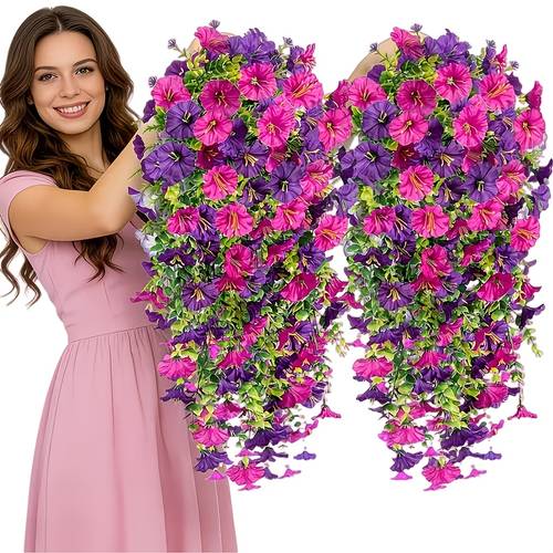 2pcs set of artificial mixed color flowers suitable for indoor outdoor home decor wedding arrangements parties gardens diy courtyards offices hotels housewarming gifts new year valentines day and new year decorations