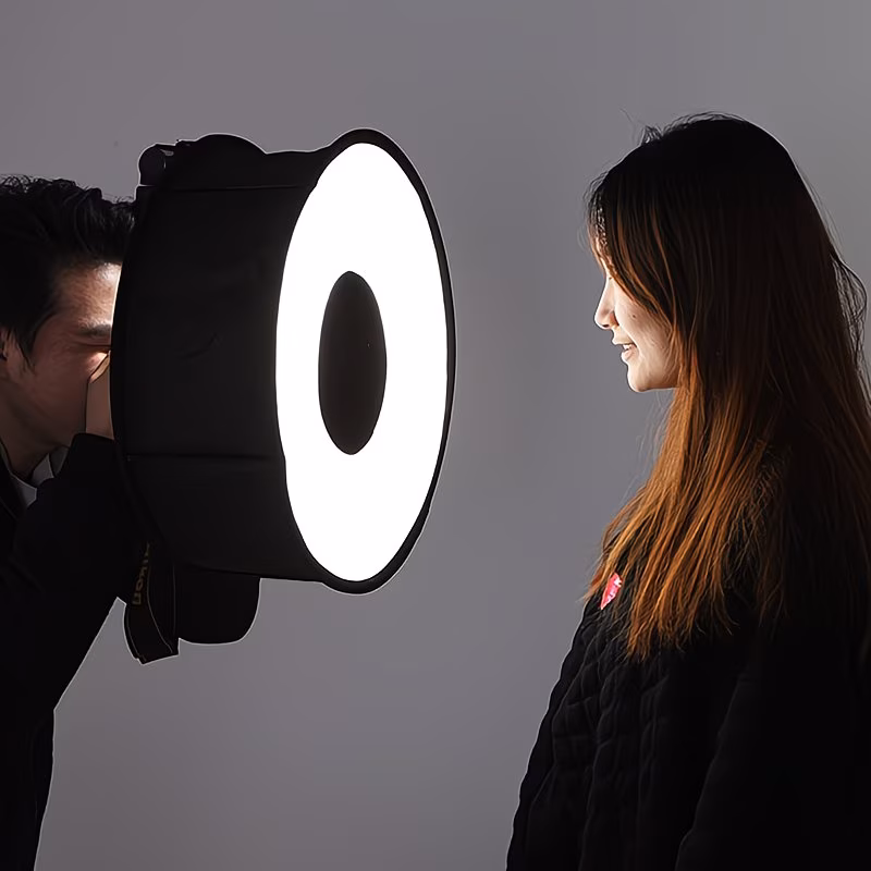 diffusore softbox 18 pollici/46 cm portatile per flash anello, modificatore di luce per studio fotografico, ritratto speedlight Dettagli dell'articolo 5