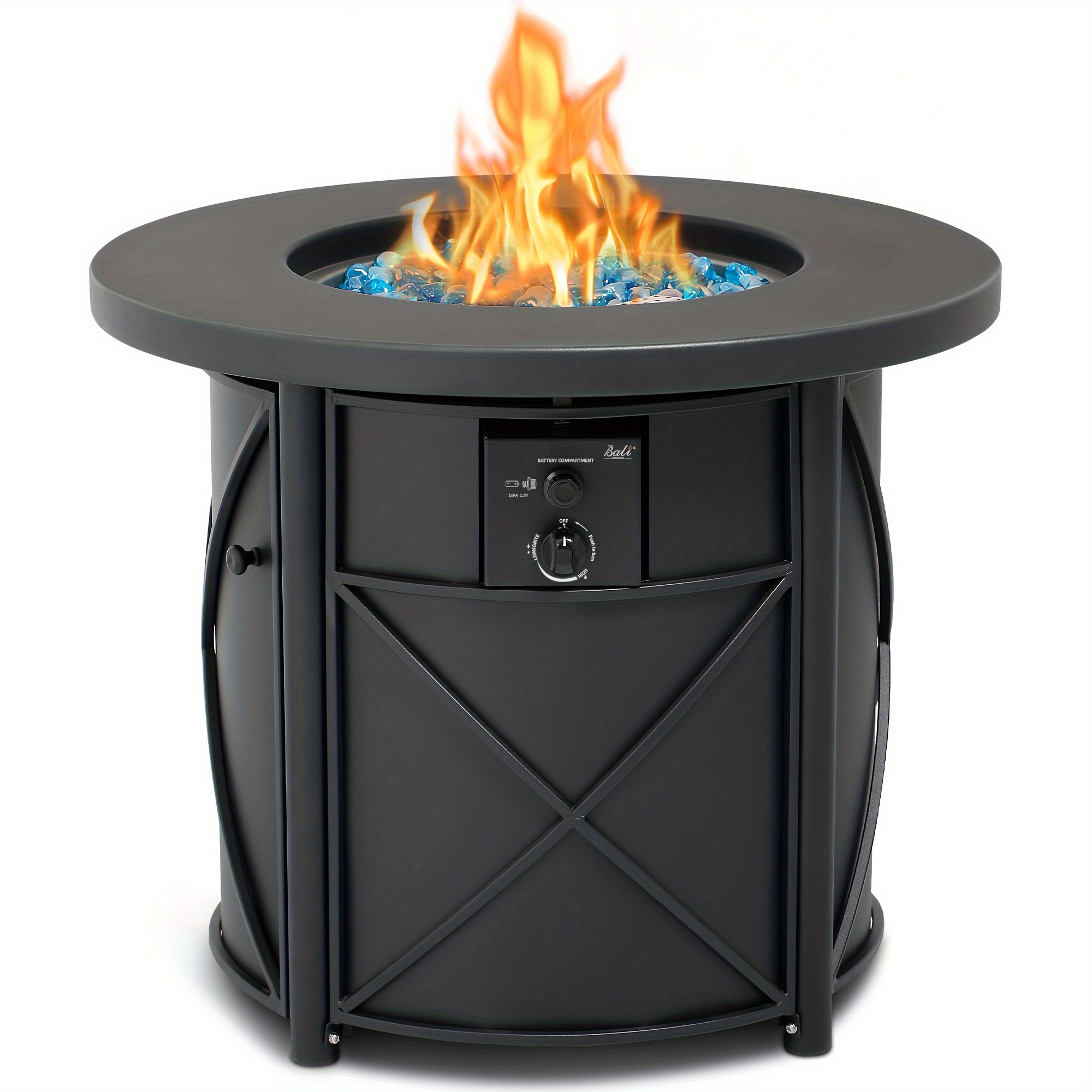 

Bali Outdoors Propane Fire Pit Table Gas Firepit 30 Inch 50, 000 Btu With Cover Lid For Patio, Garden, Backyard And Porch